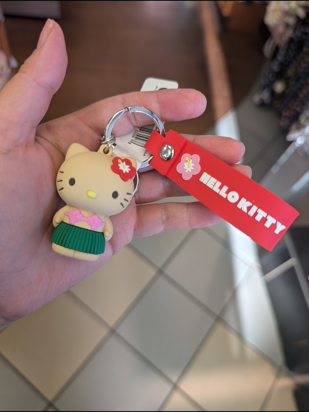 Hello Kitty Hula Charm Keychain
